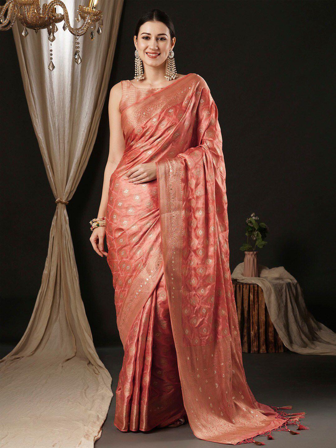 anouk ethnic motifs satin banarasi saree