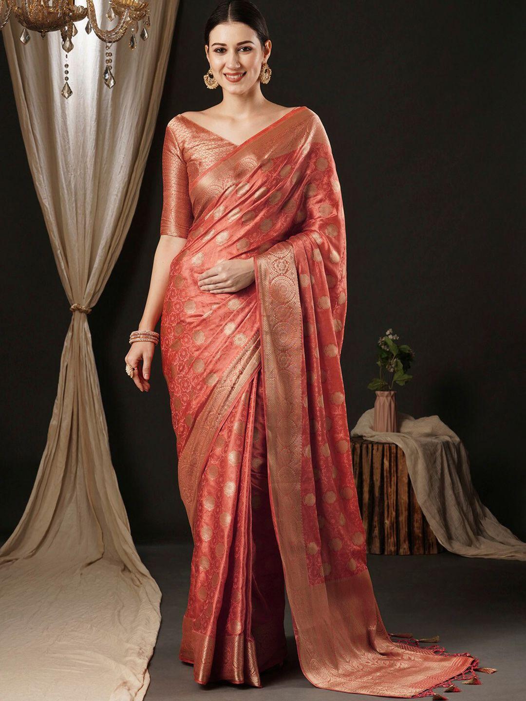 anouk ethnic motifs zari satin banarasi saree