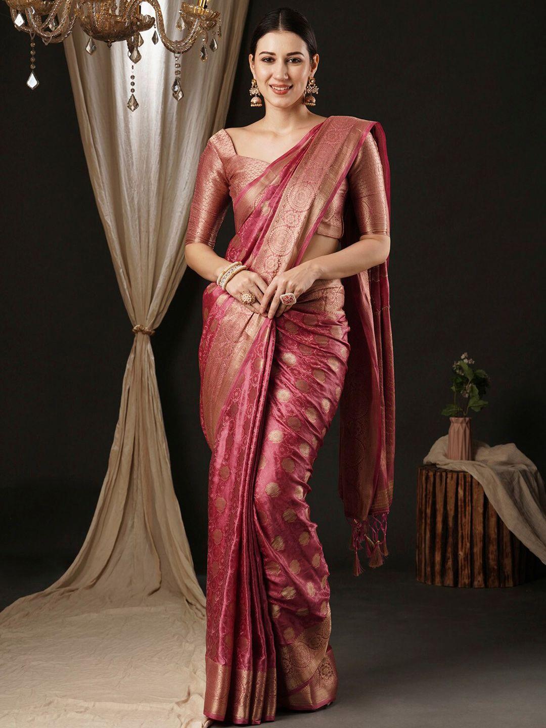 anouk ethnic motifs zari satin banarasi saree