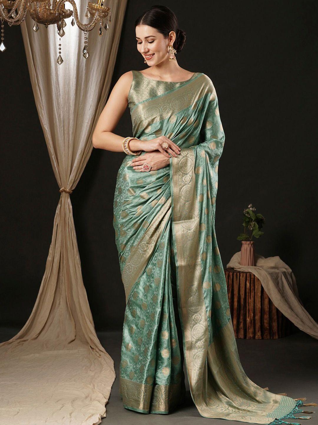 anouk ethnic motifs zari satin banarasi saree