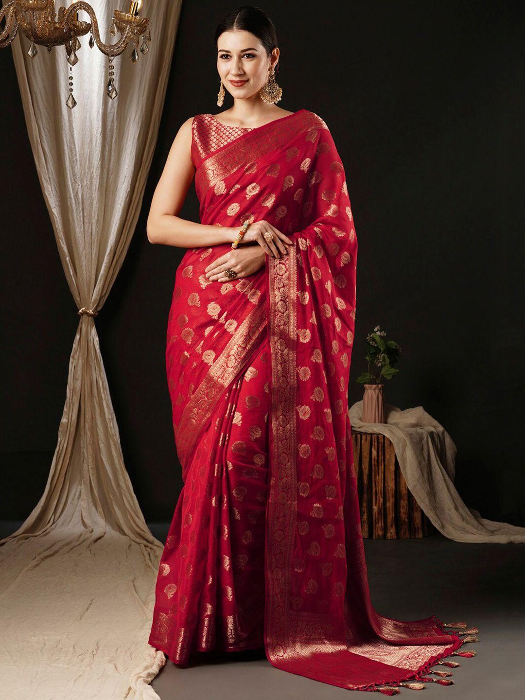 anouk ethnic motifs zari pure georgette kanjeevaram saree