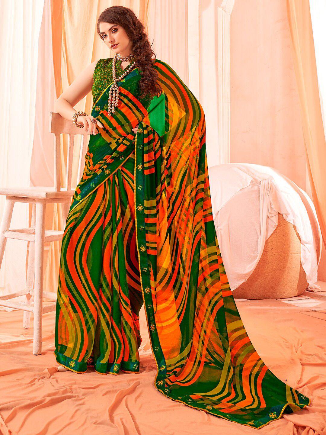 sanskar striped printed saree