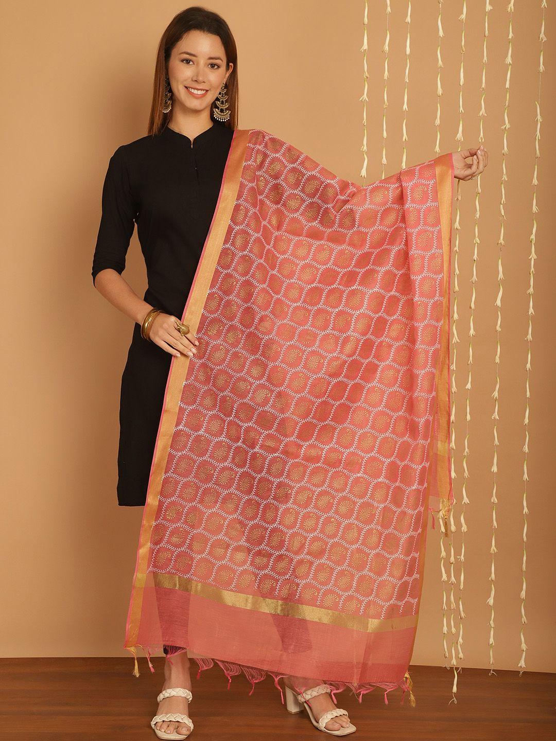 soundarya paisley printed banarasi silk dupatta