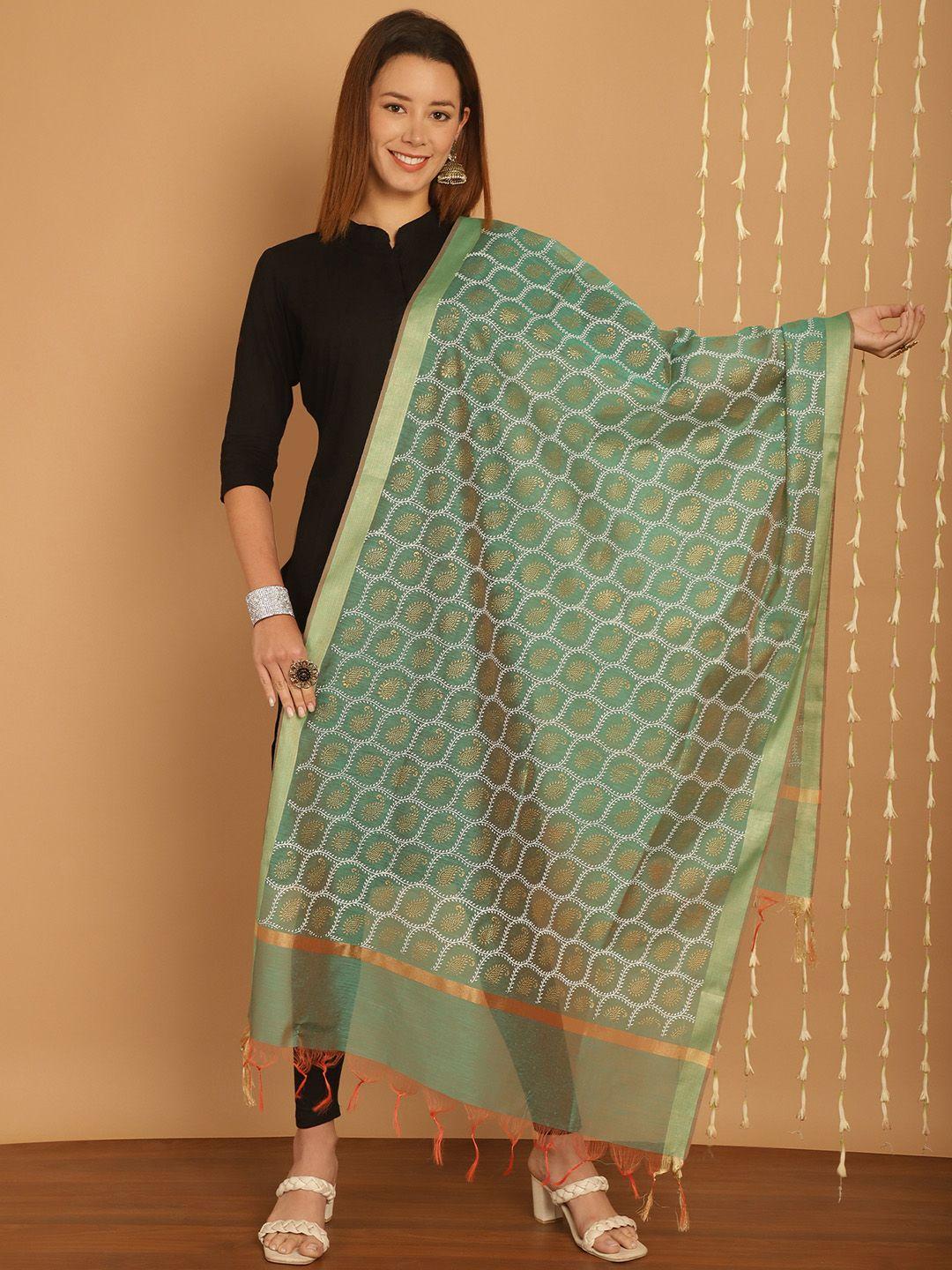 soundarya paisley printed banarasi silk dupatta