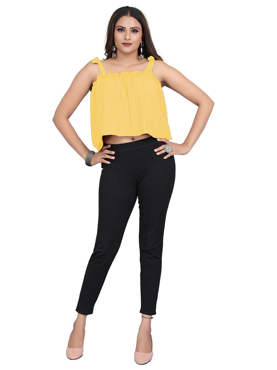 mrutbaa shoulder straps crop top