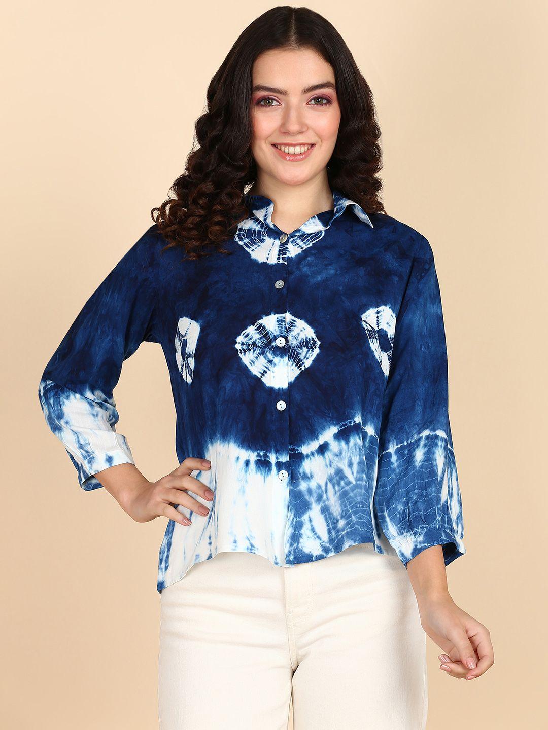 maaesa women relaxed opaque printed casual shirt