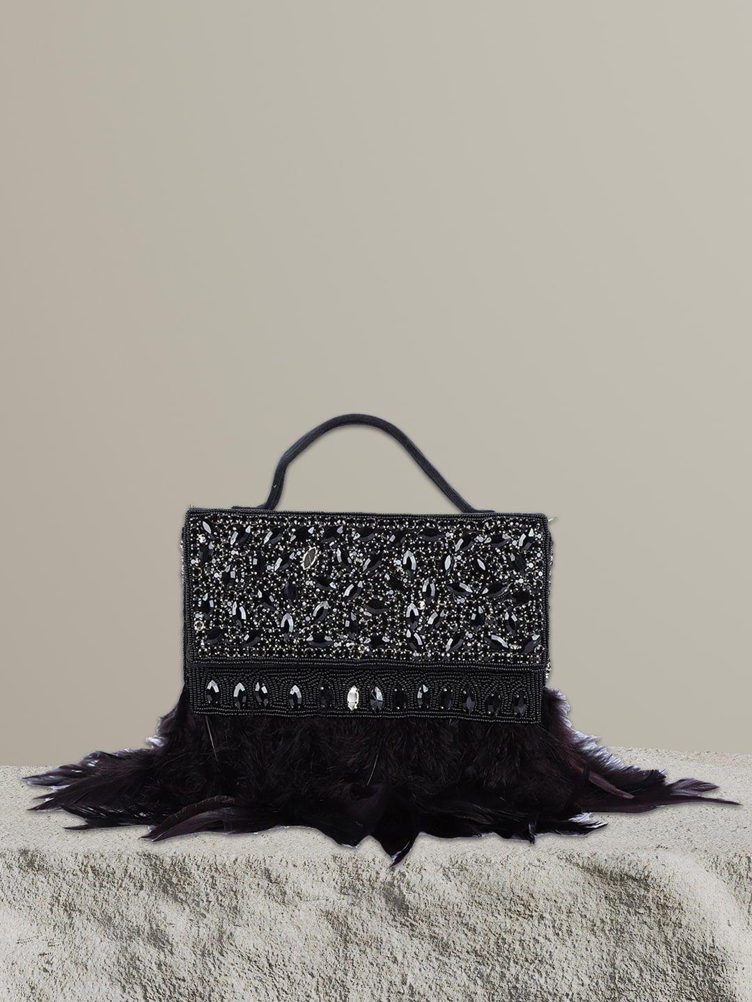 mini wesst embellished suede structured satchel