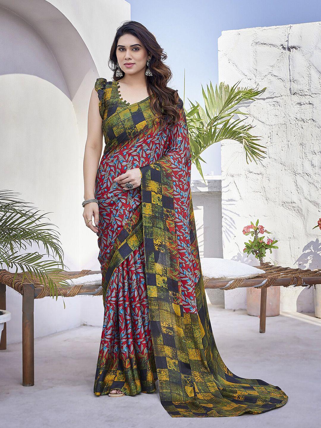 magmina floral printed saree