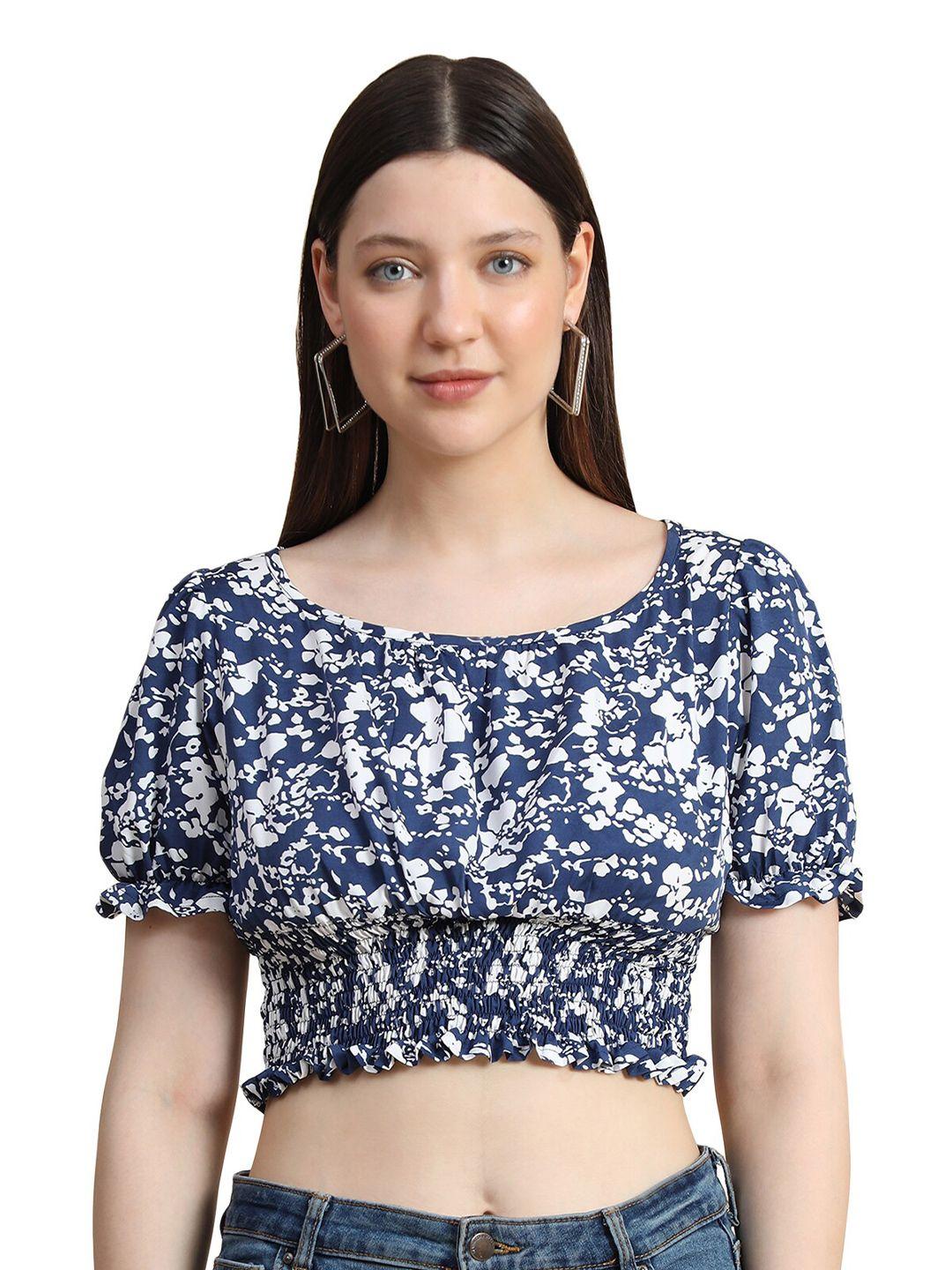 toochki floral print ethnic blouson top