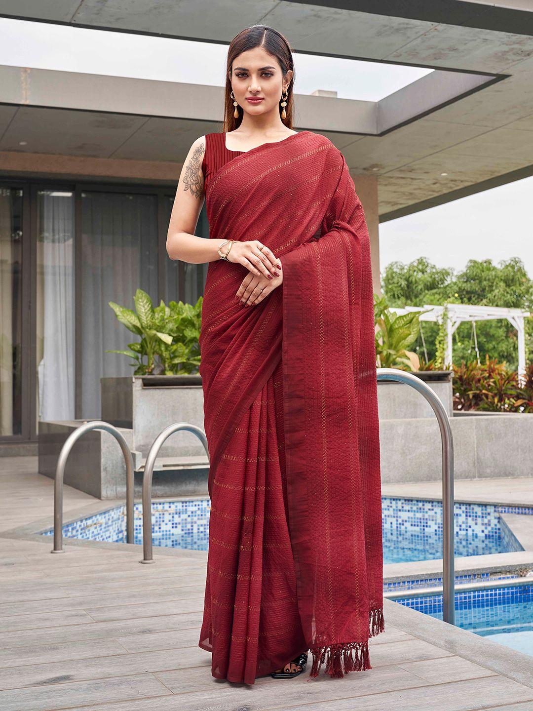 tikhi imli embellished embroidered saree