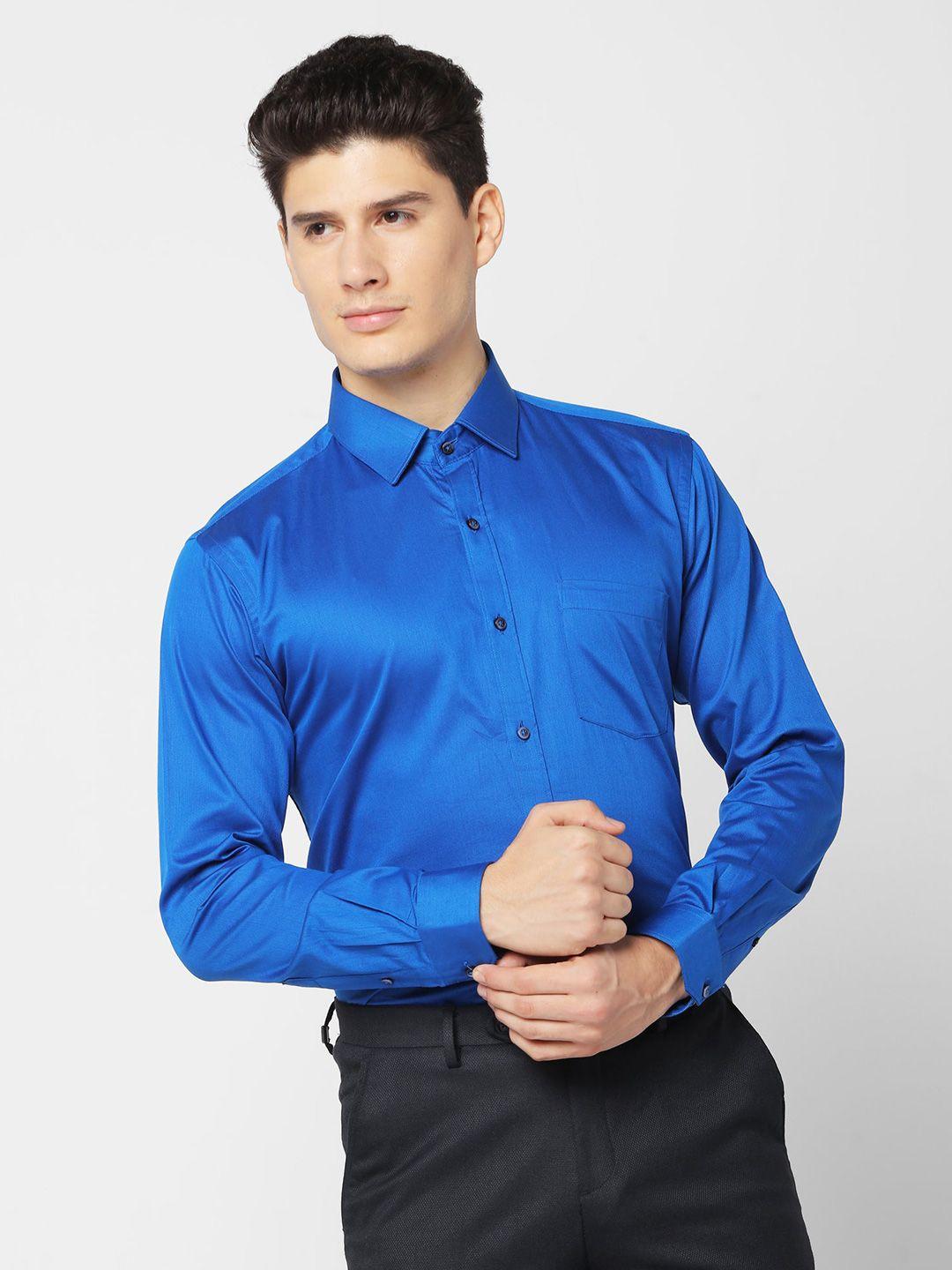 stori spread collar long sleeves opaque cotton casual shirt