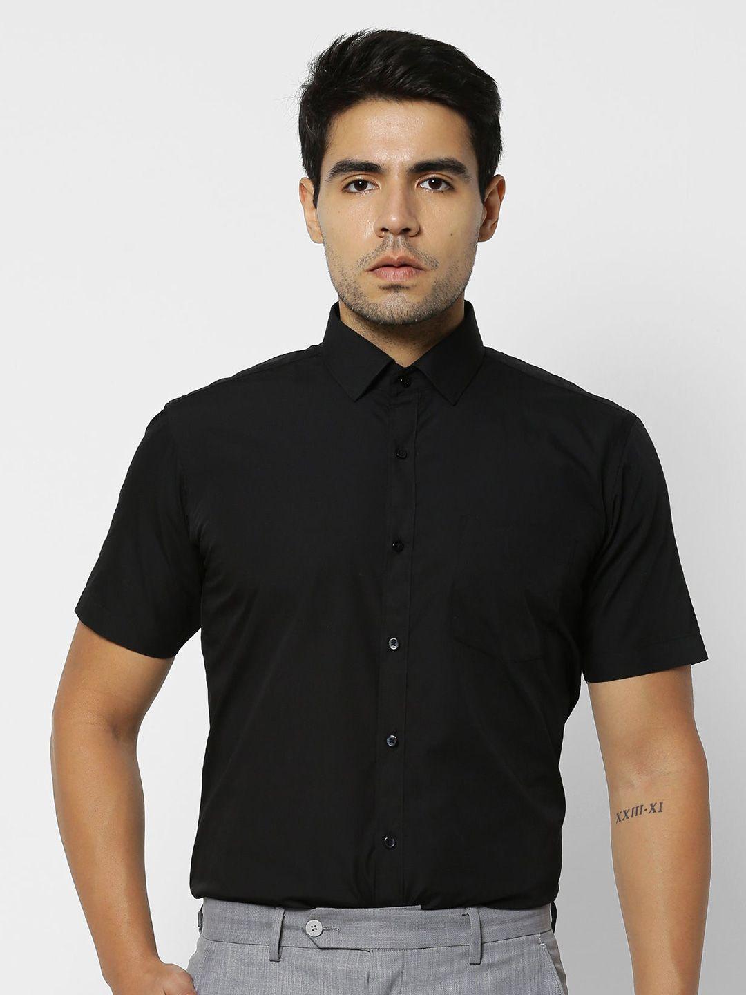 stori spread collar opaque cotton casual shirt