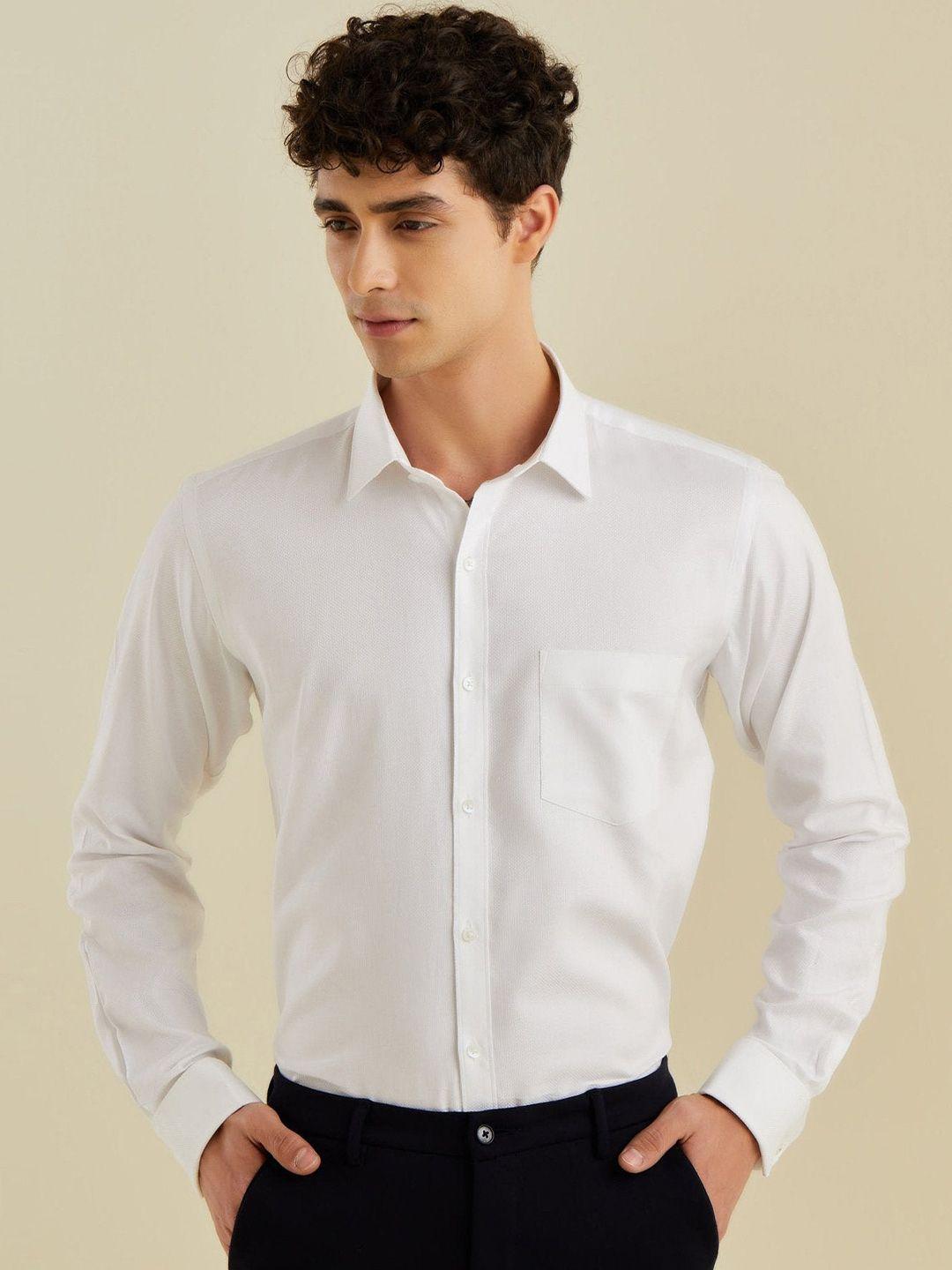 stori opaque self design cotton casual shirt