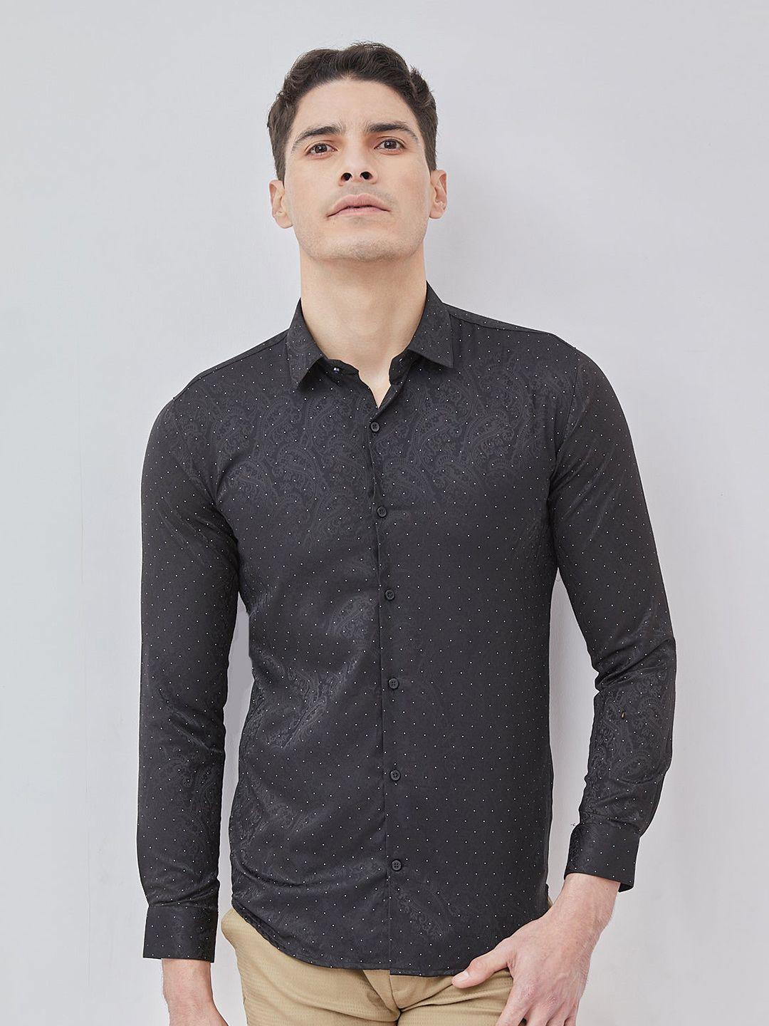 stori men slim fit opaque party shirt