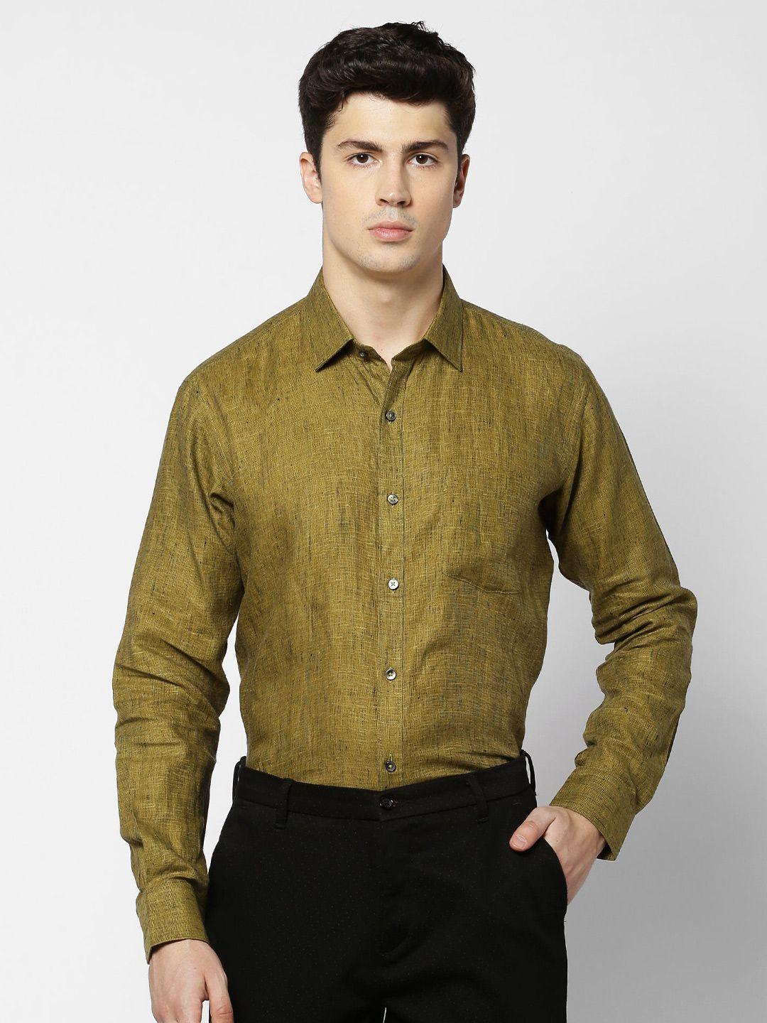 stori men slim fit opaque formal shirt