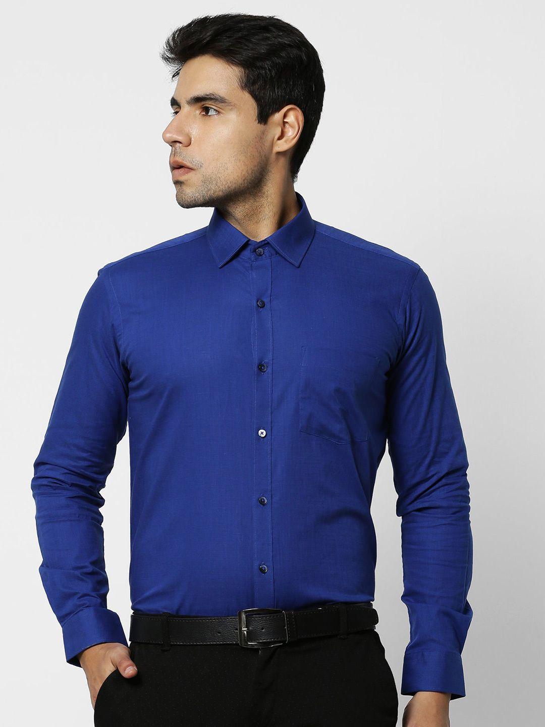 stori men slim fit opaque formal shirt