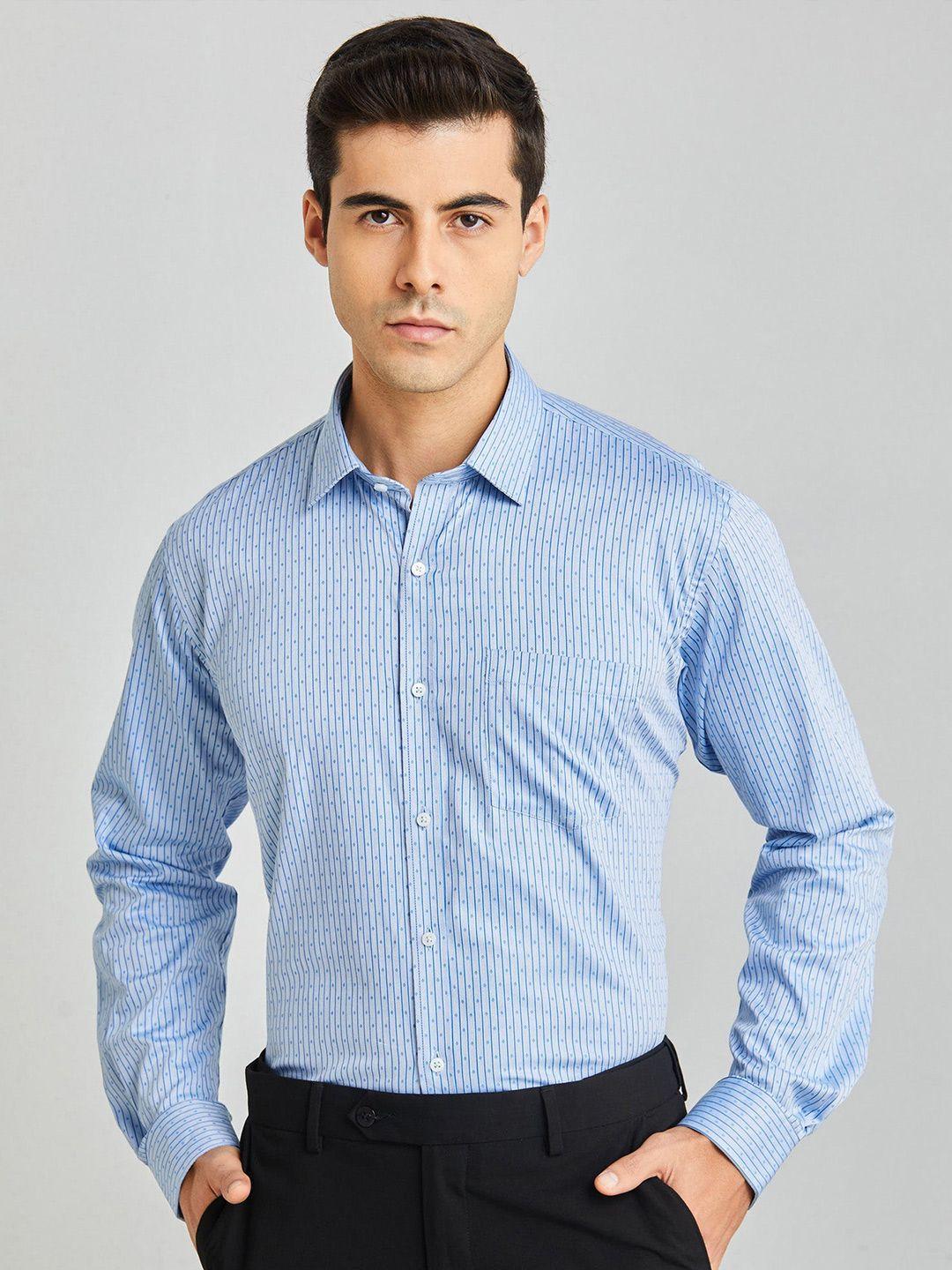 stori men slim fit opaque checked formal shirt