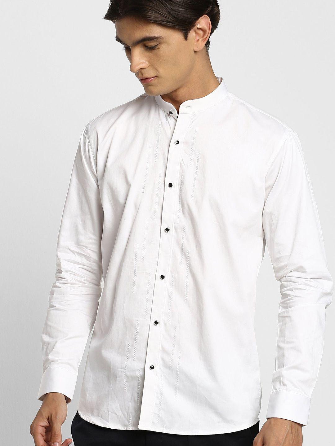 stori men slim fit opaque party shirt