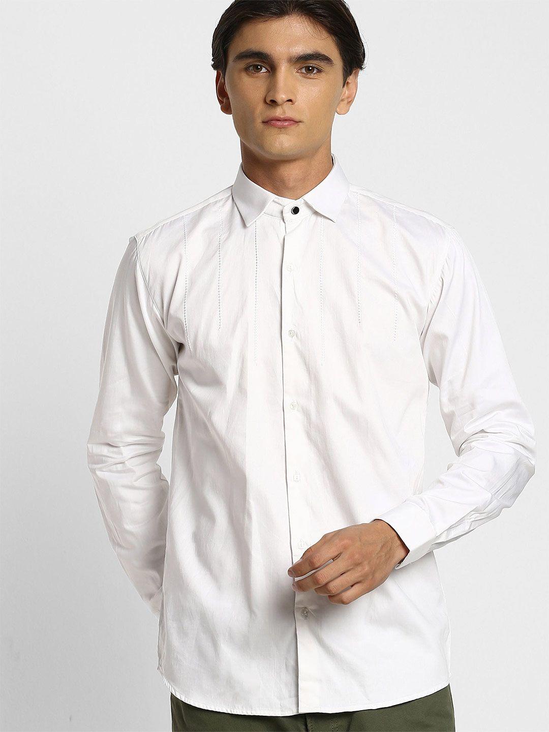 stori men slim fit opaque party shirt