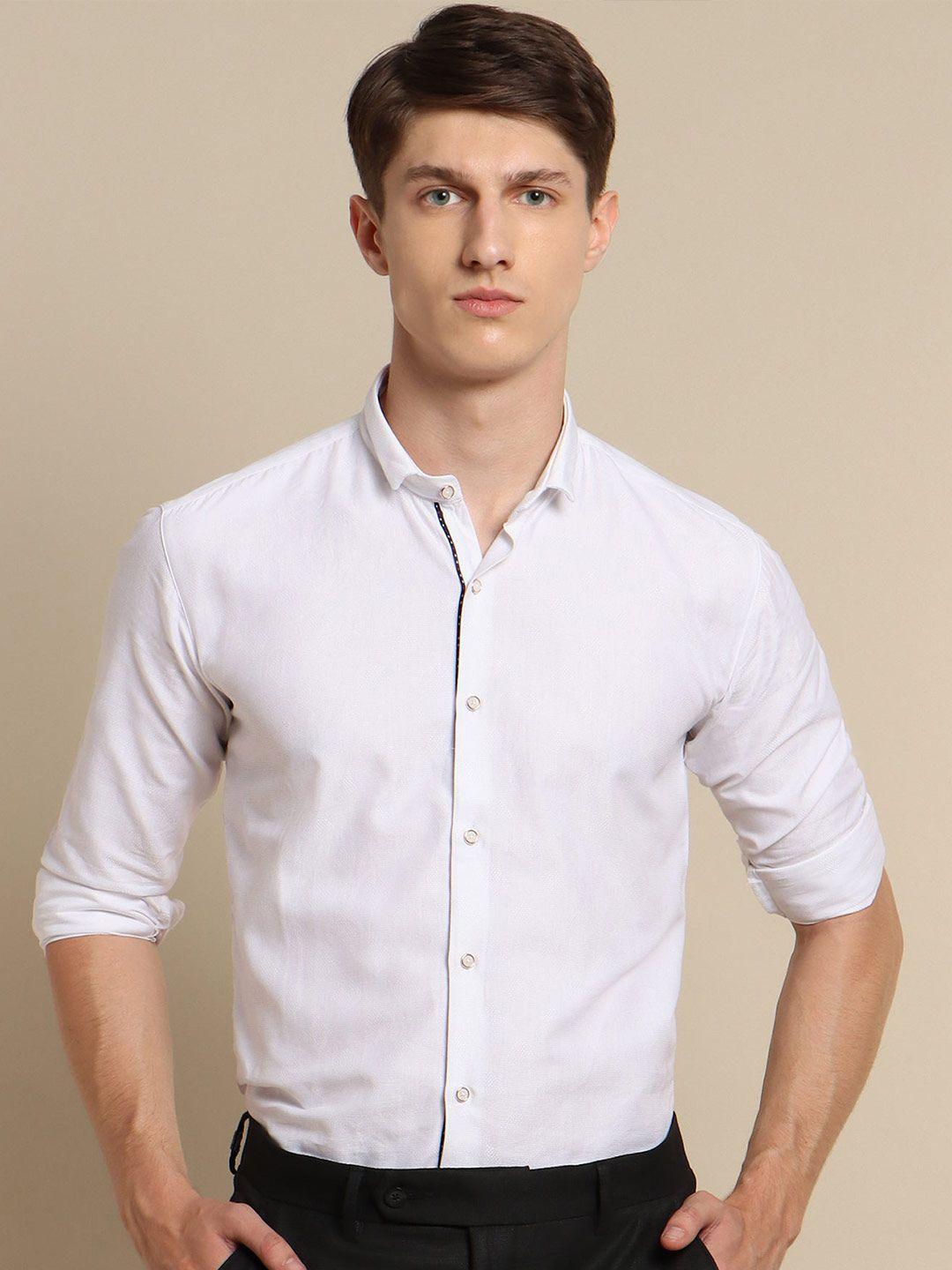 stori men slim fit opaque party shirt