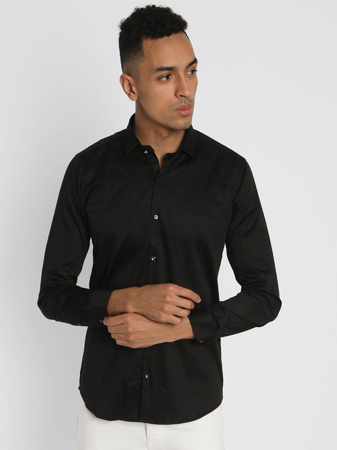 stori men slim fit opaque party shirt