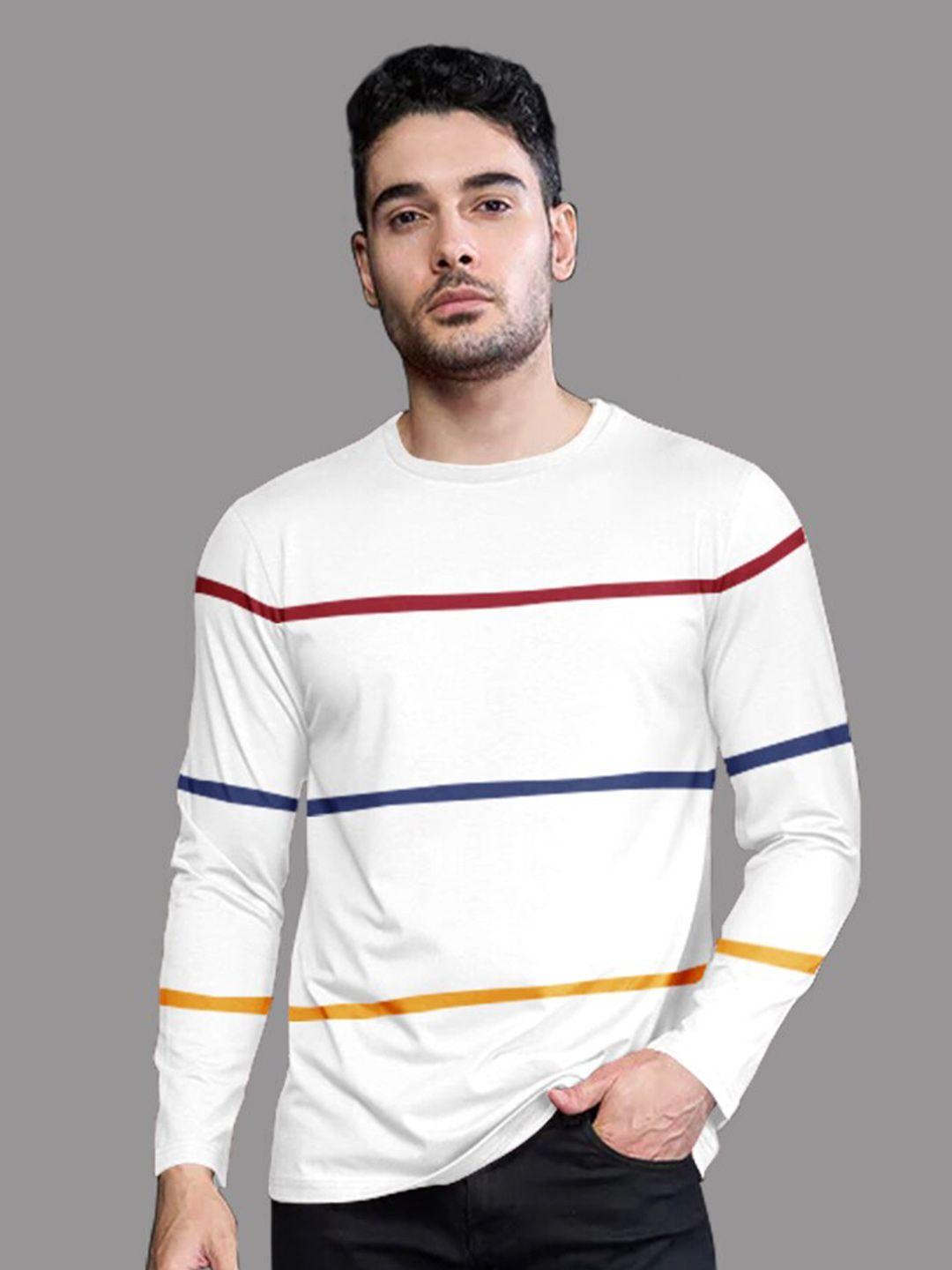 eyebogler striped cotton long sleeves round neck t-shirt