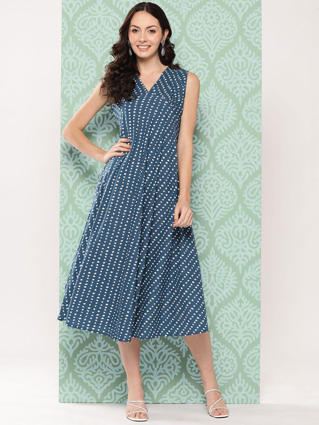 kalini print a-line midi dress