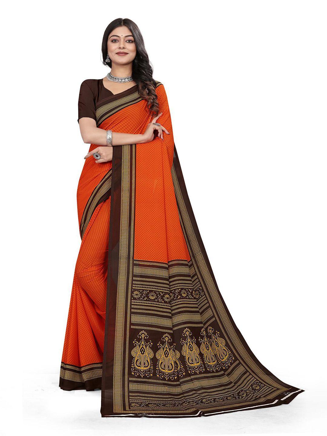 vimla floral poly crepe saree