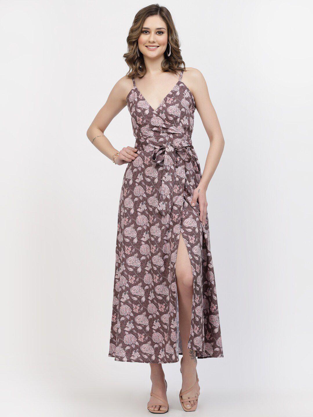 belavine floral print maxi dress