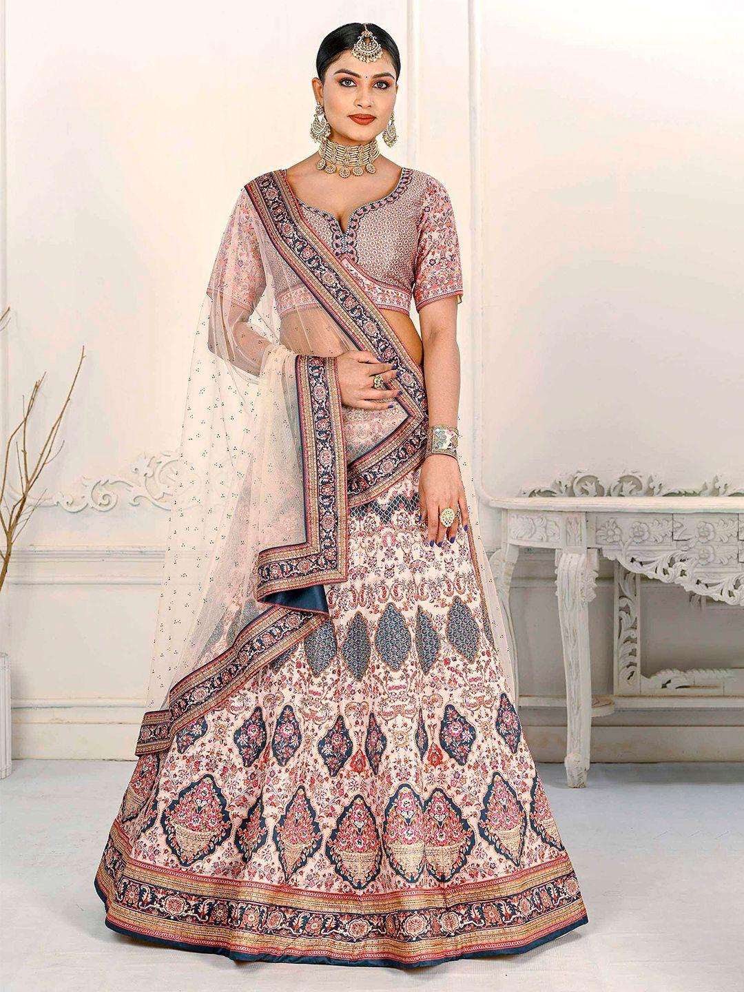 saptrangi printed ready to wear lehenga & blouse with dupatta