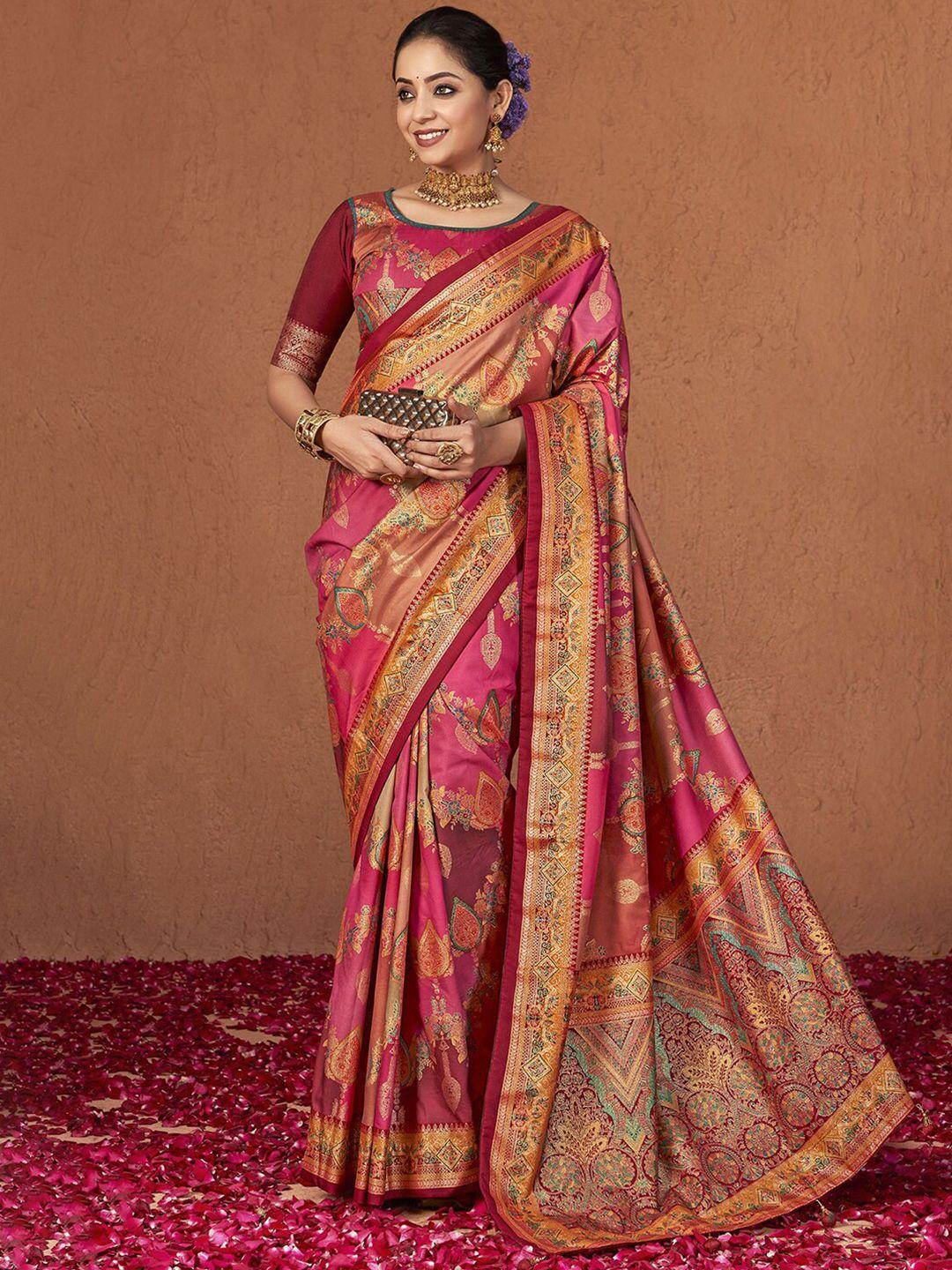 mitera ethnic motifs zari pure silk banarasi saree