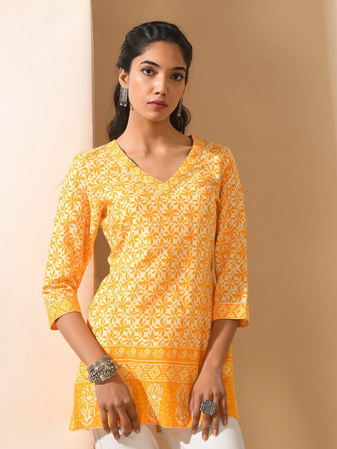 kalini printed cotton straight kurti