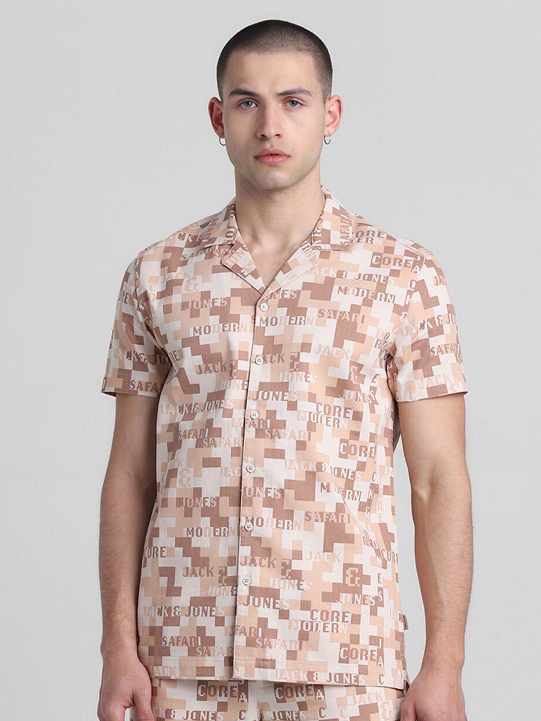 jack & jones men opaque printed casual shirt