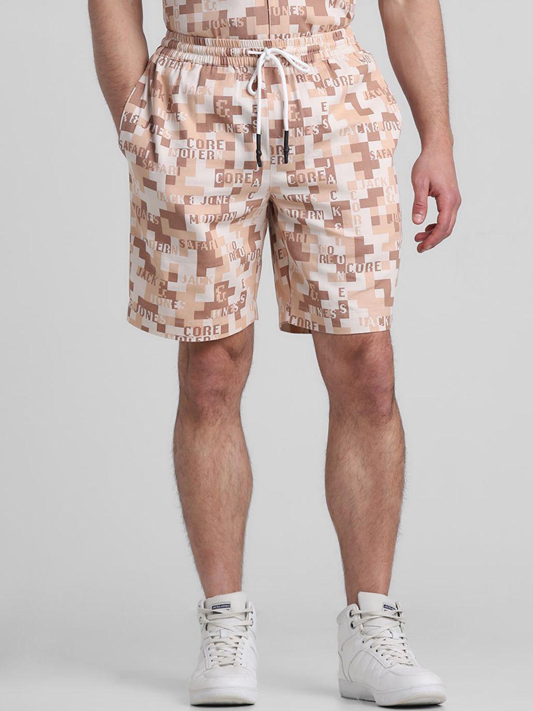 jack & jones men printed slim fit shorts