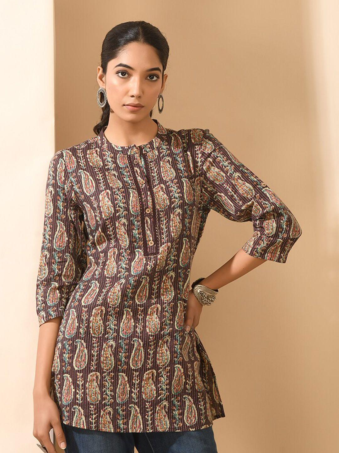 meesan paisley printed pure cotton kurti