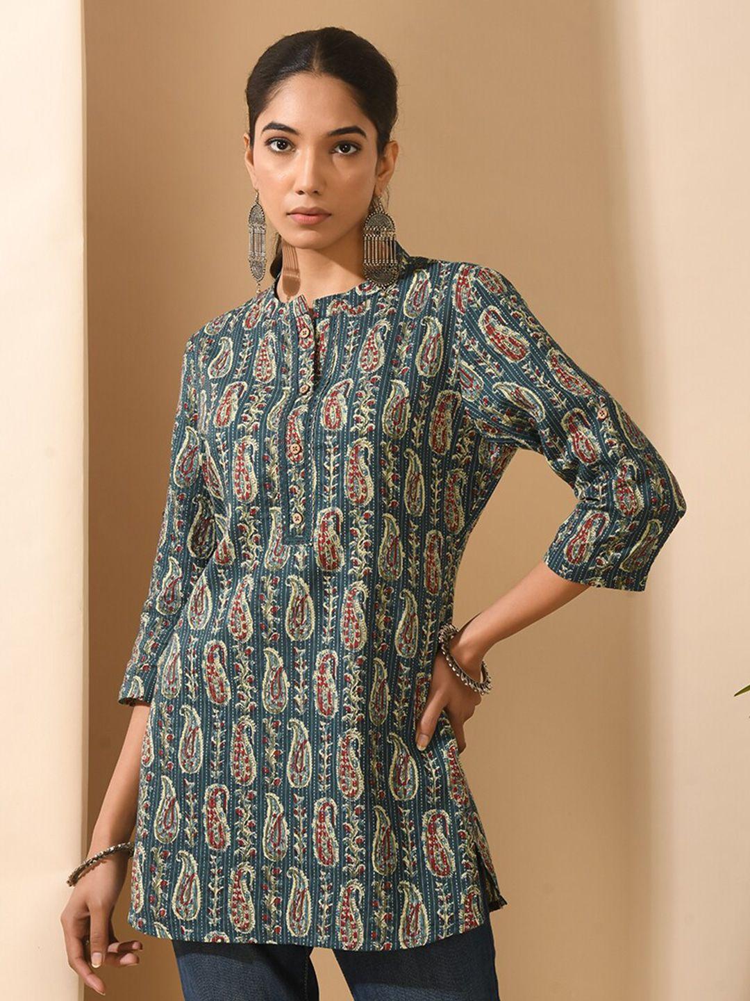 meesan paisley printed pure cotton kurti