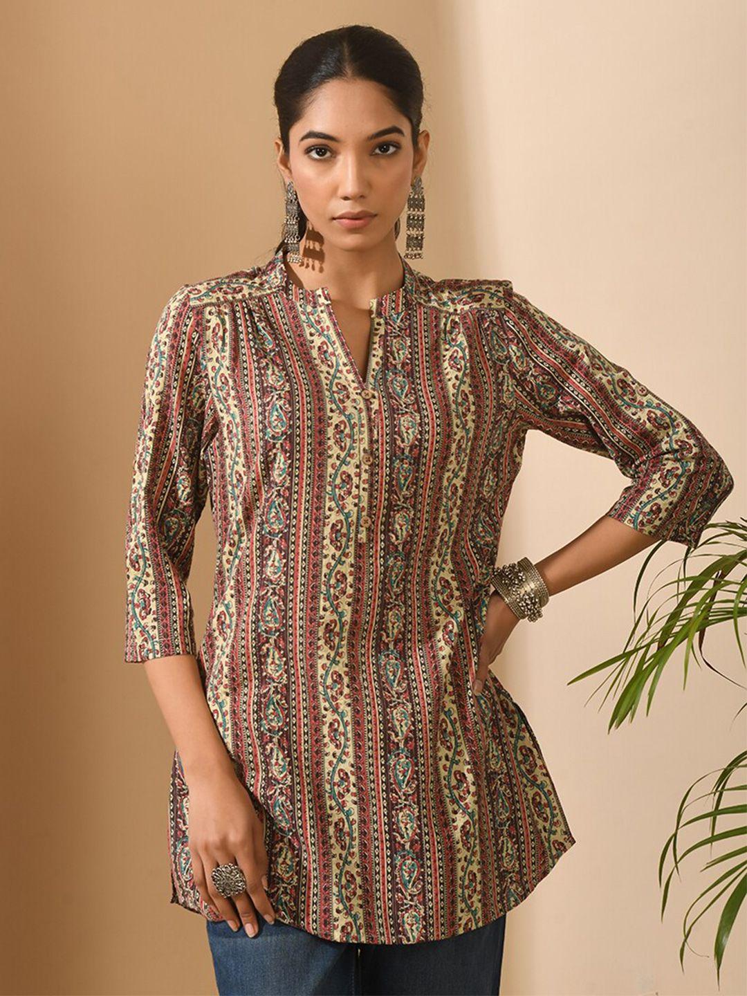 meesan paisley printed pure cotton kurti