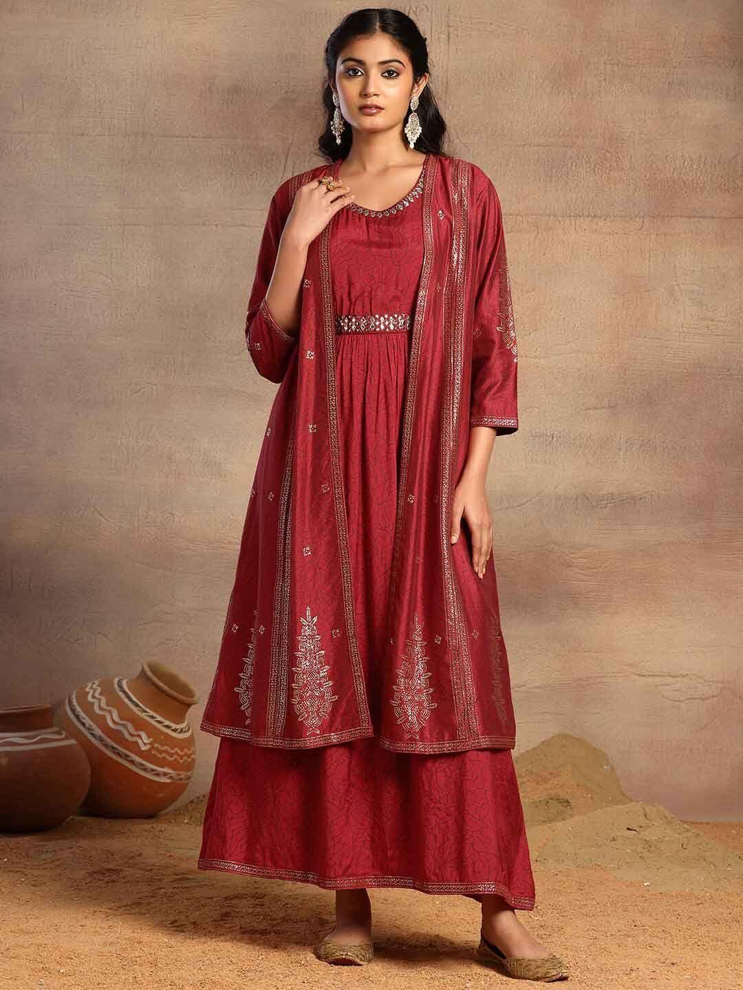 rang by indya ethnic motifs maxi dress