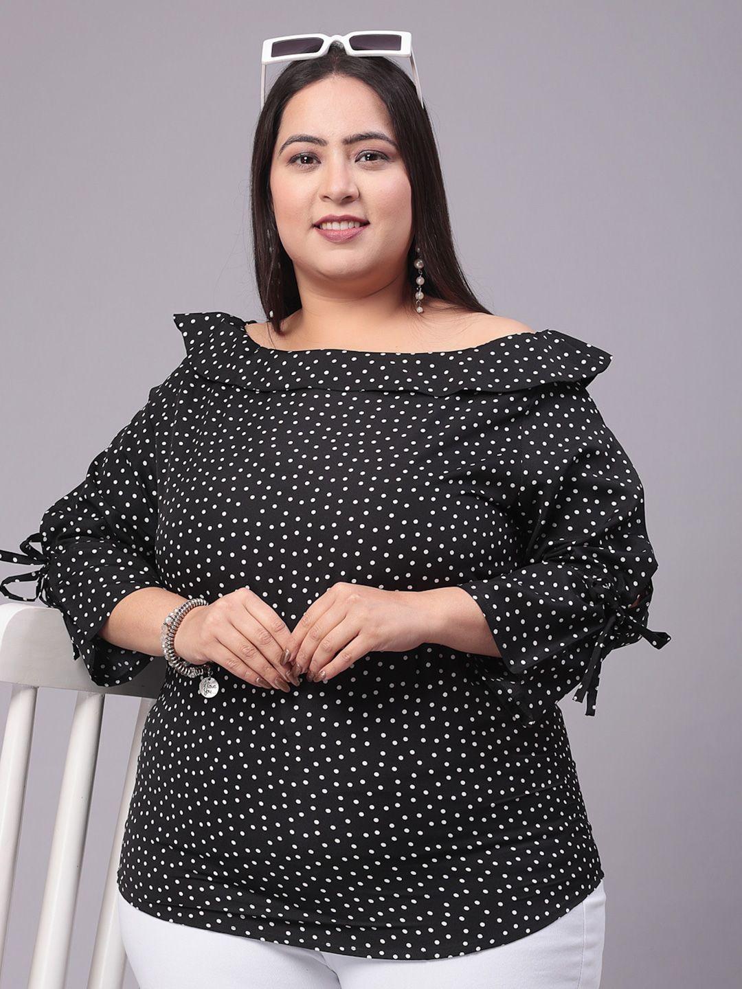 style quotient polka dot print plus size top