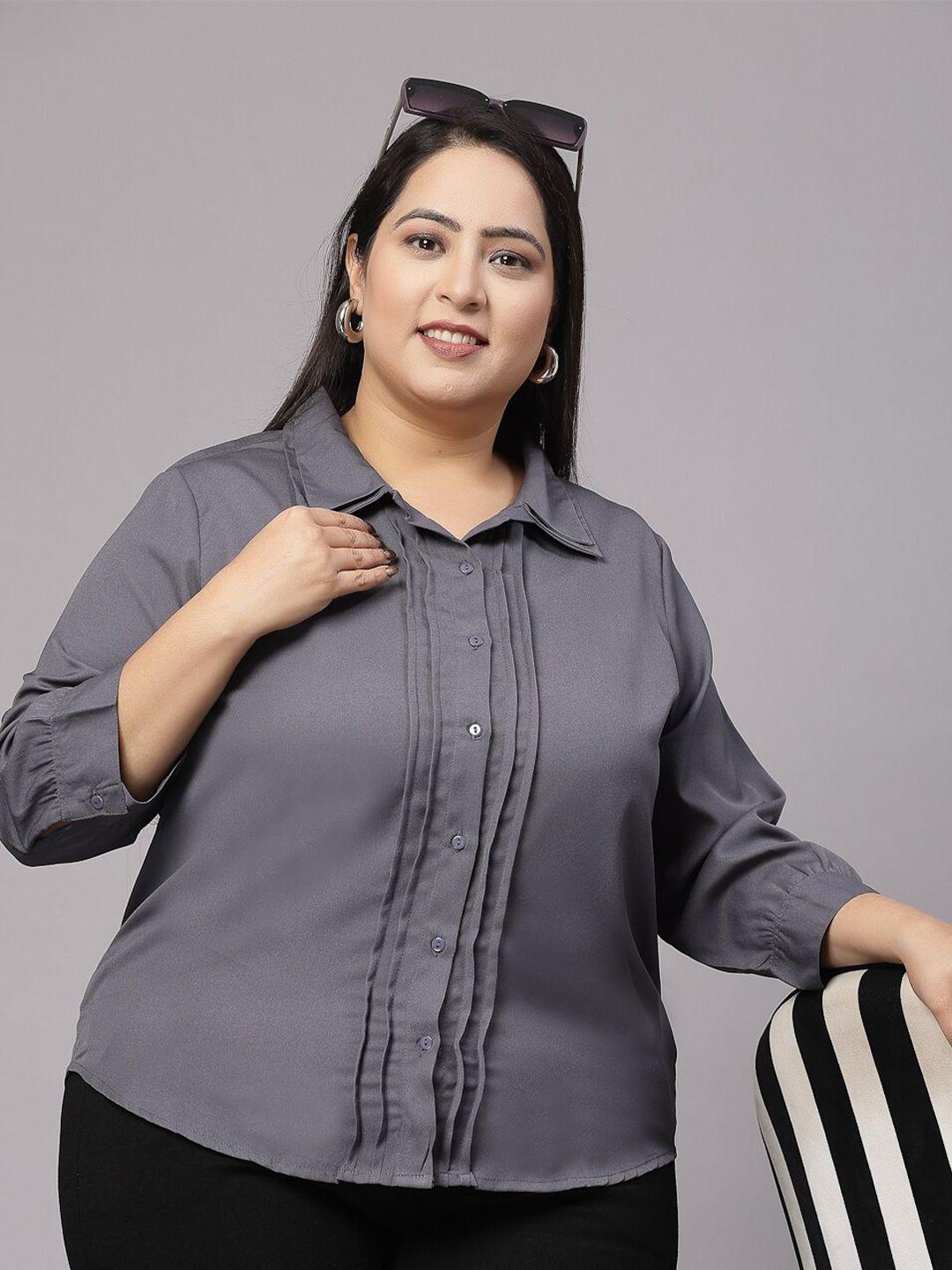 style quotient plus size smart opaque formal shirt