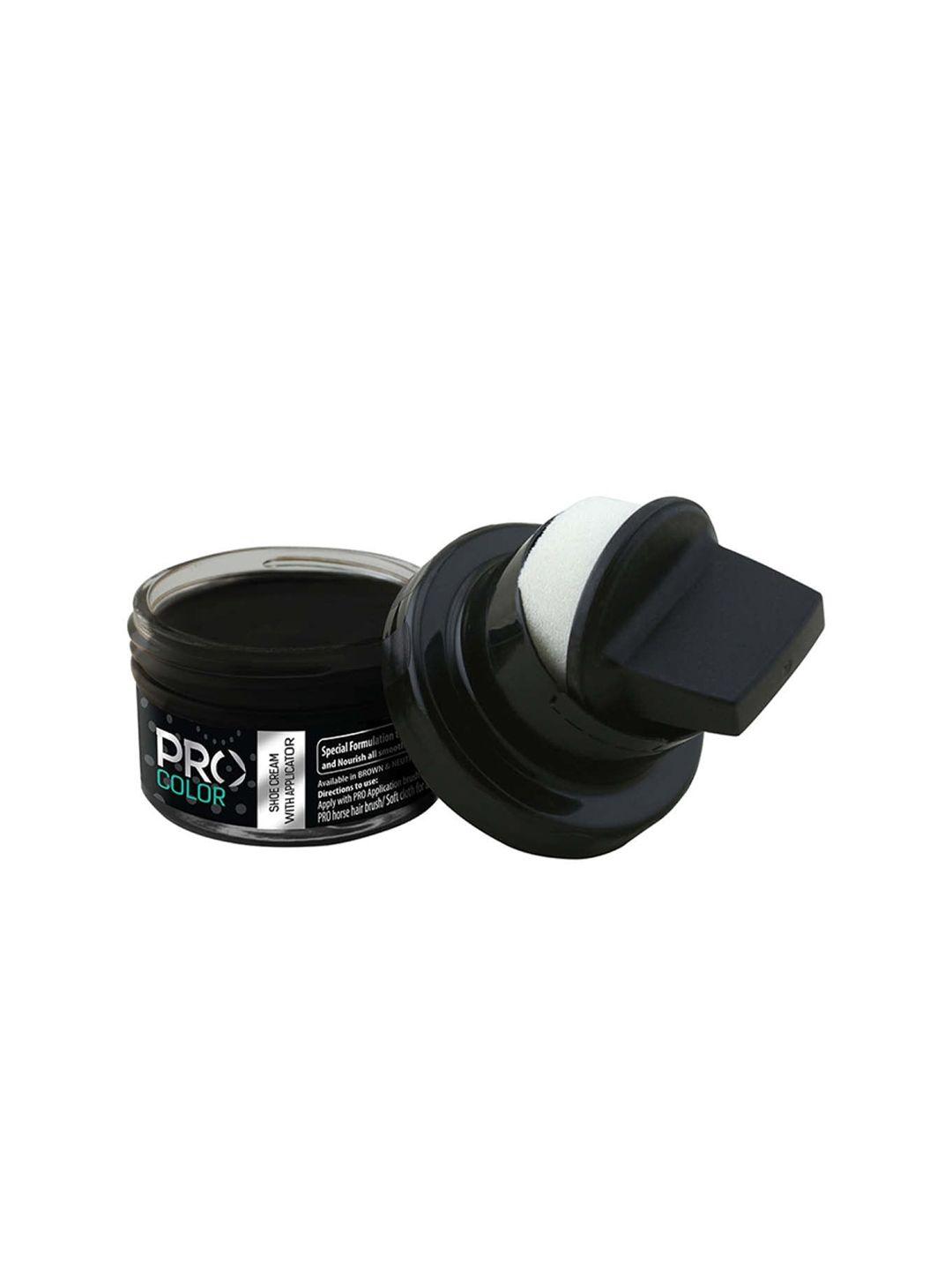 pro color shoe cream with applicator 50ml-black