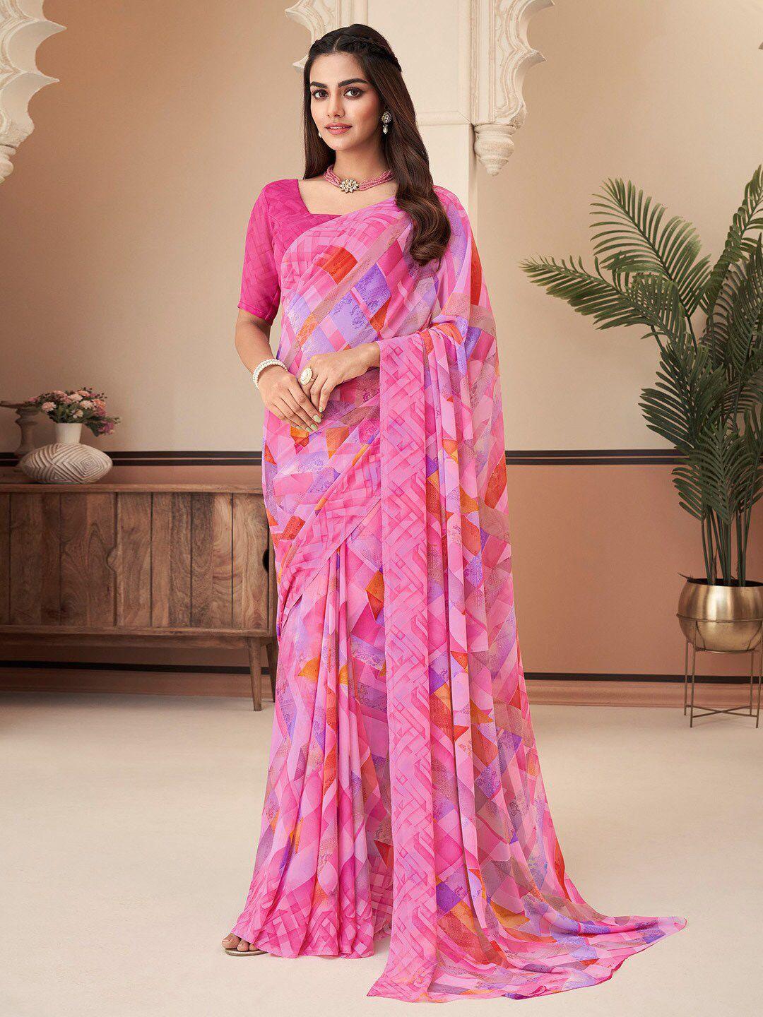 anouk pure georgette designer dabu saree