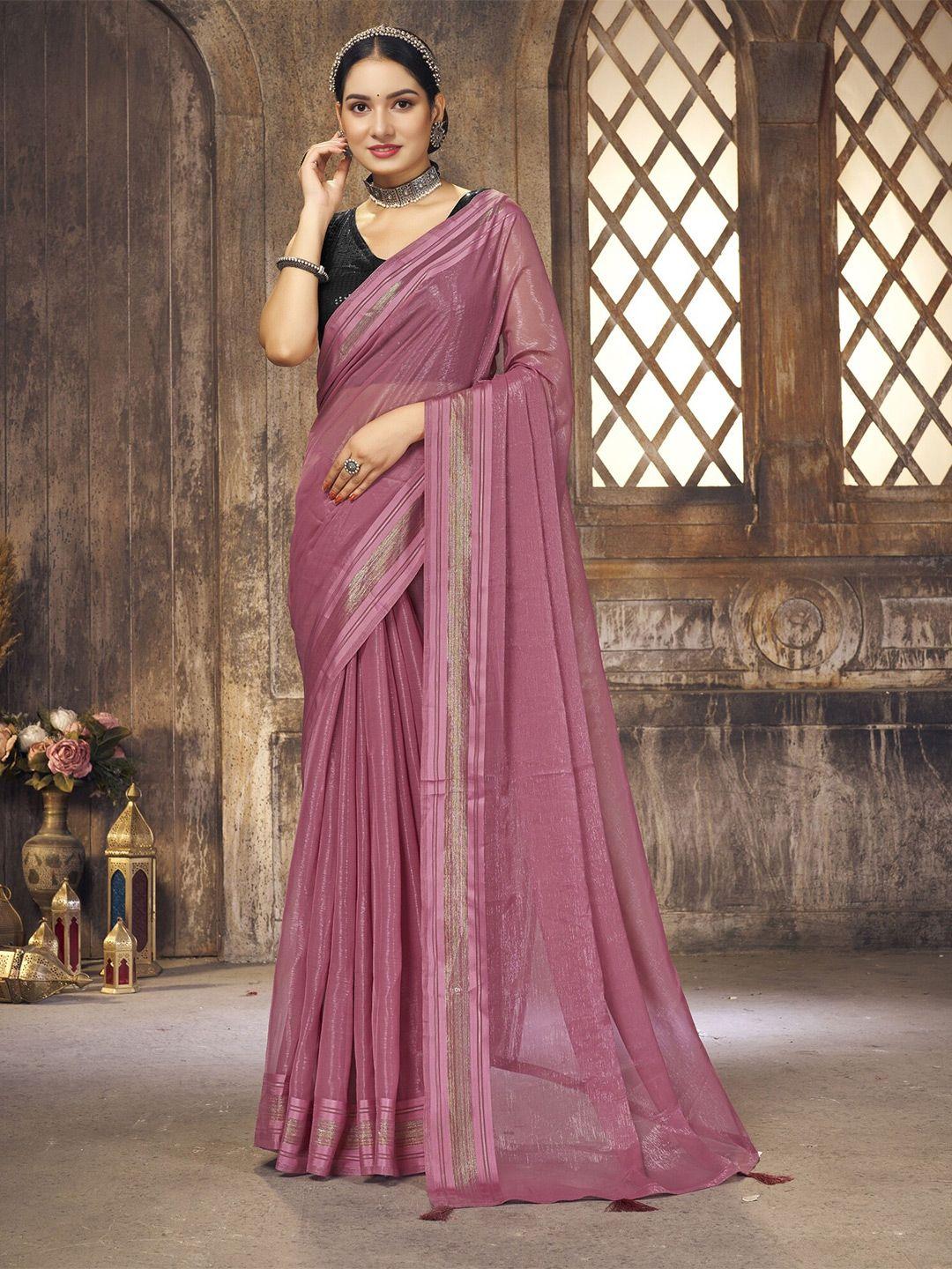 v3 fashion studio sequinned pure chiffon saree