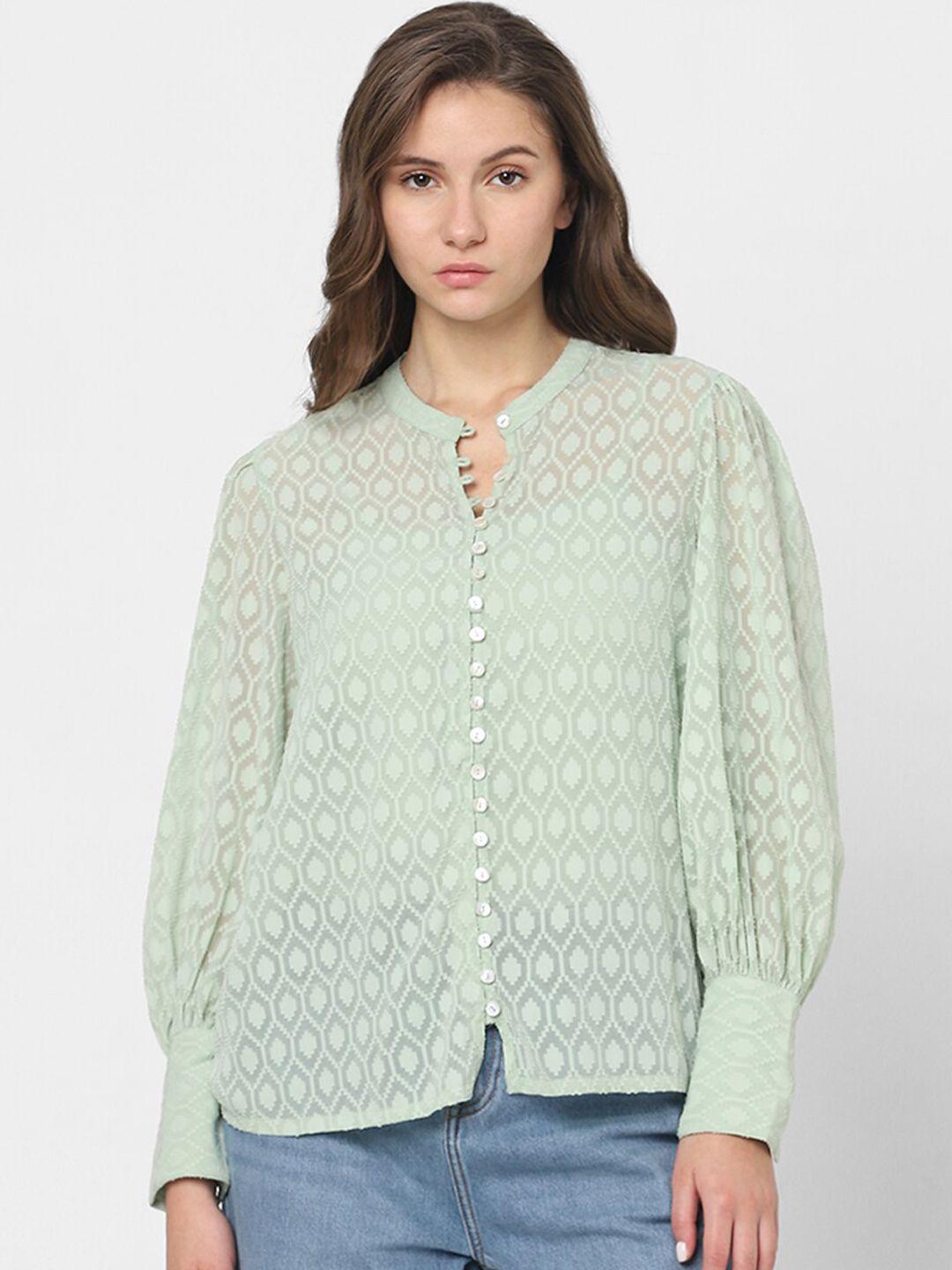 vero moda women semi sheer casual shirt