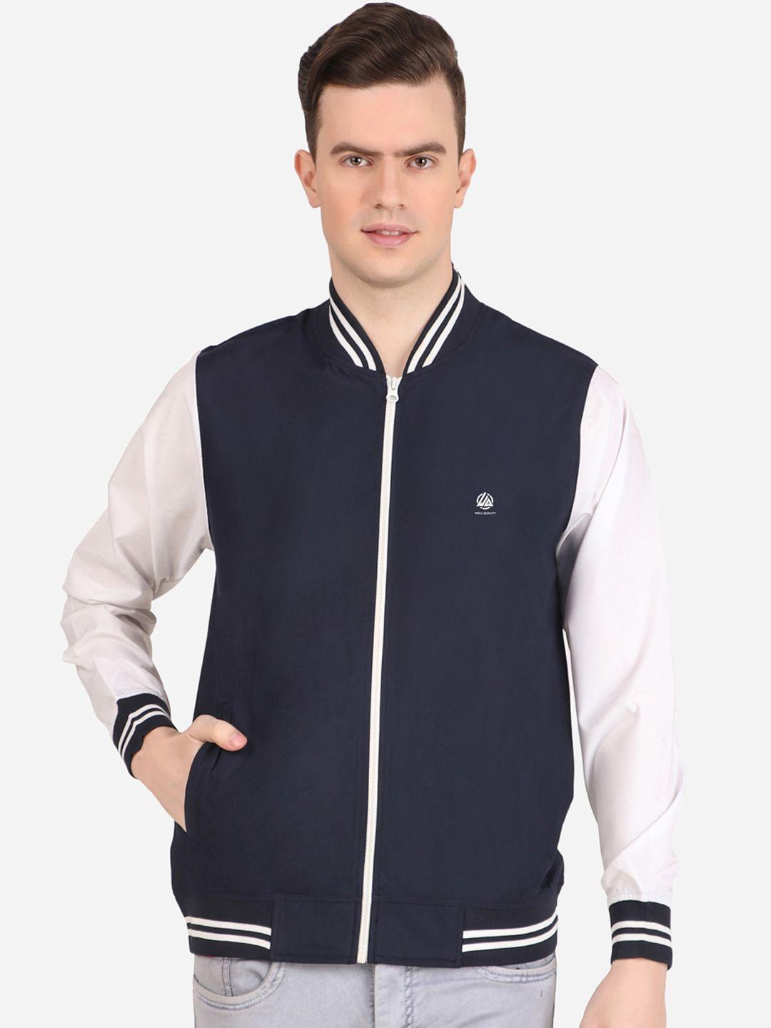 well quality stand collar fleece windcheater varsity jacket