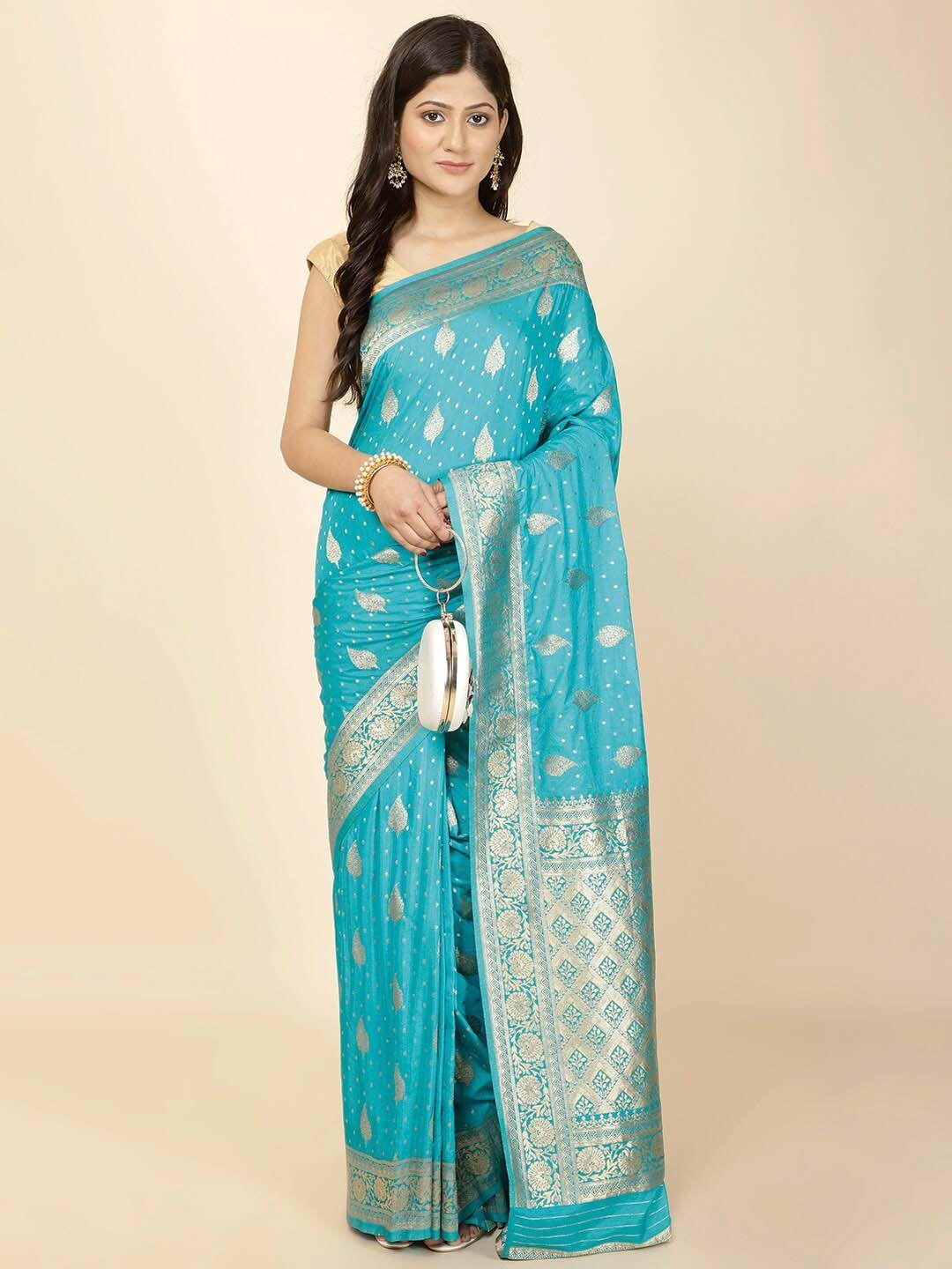 meena bazaar ethnic motifs woven design zari saree