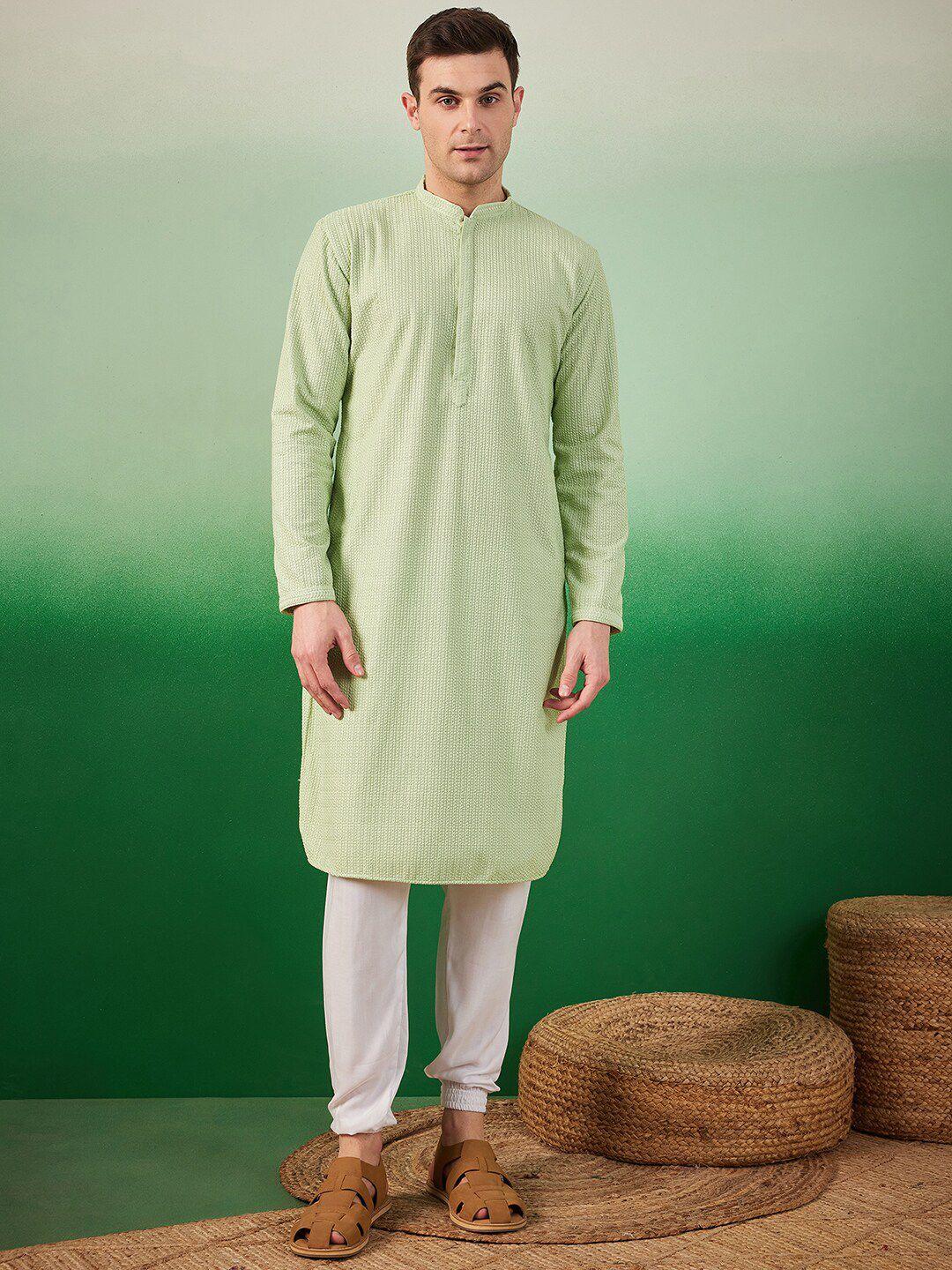 sangria embroidered pure cotton straigh tkurtas