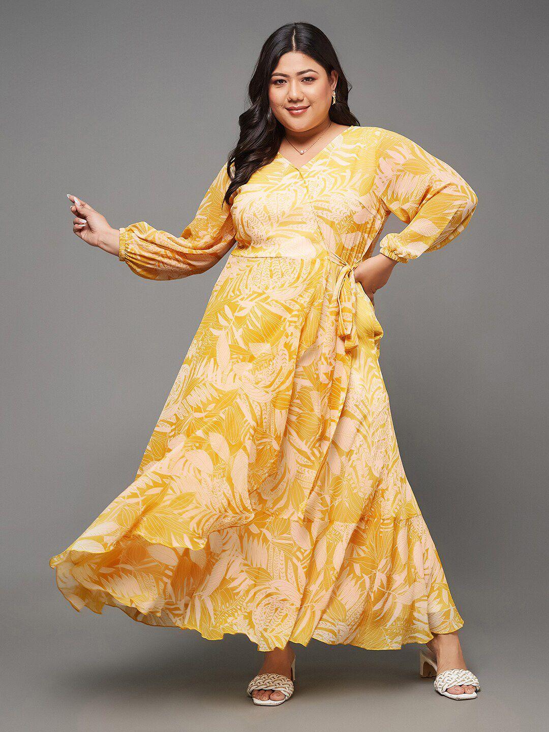 miss chase a+ print chiffon maxi dress