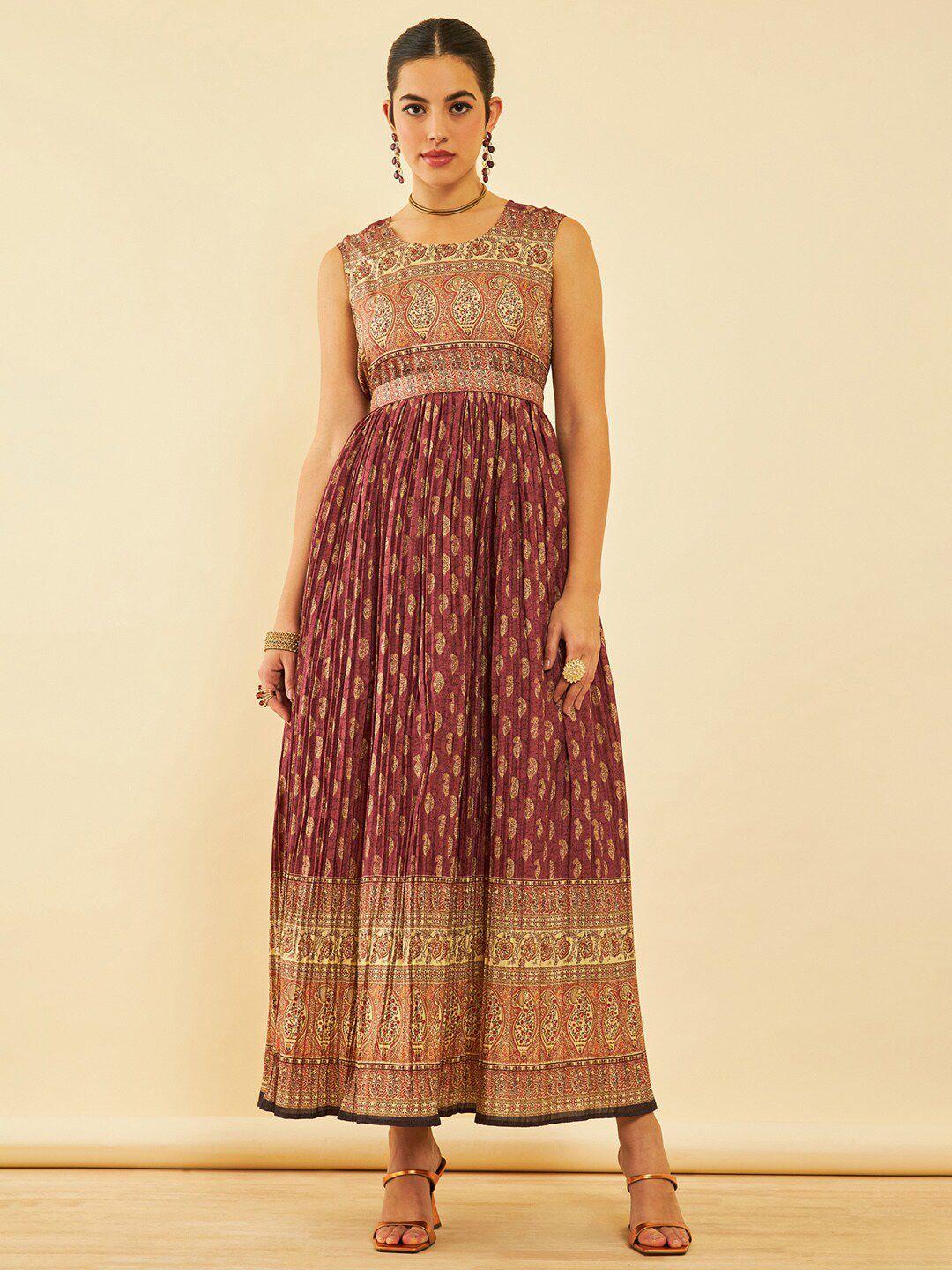 soch printed a-line dress