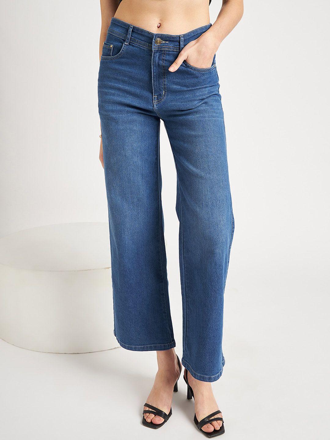 river of design jeans women jean wide leg high-rise light fade stretchable jeans